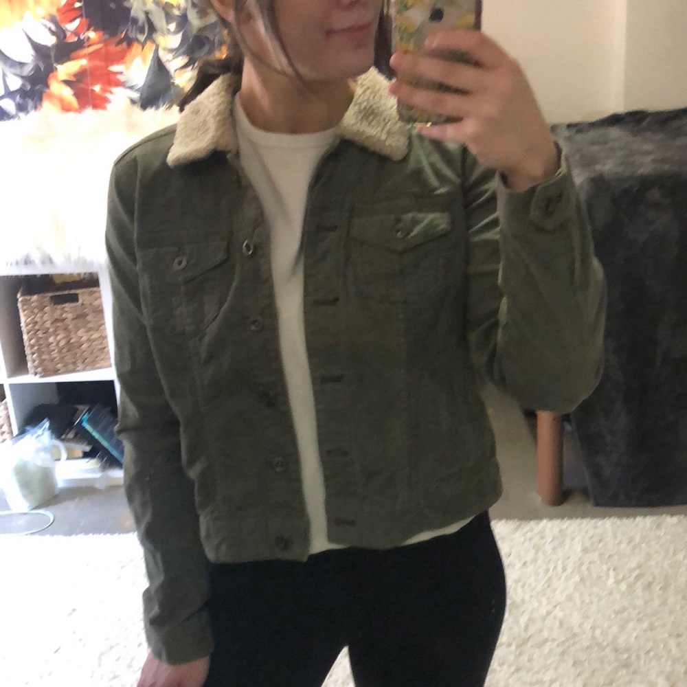 Corduroy Sherpa collar trucker jacket